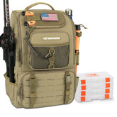 KastKing Karryall Fishing Tackle Backpack with Rod Holders 4 Tackle Boxes